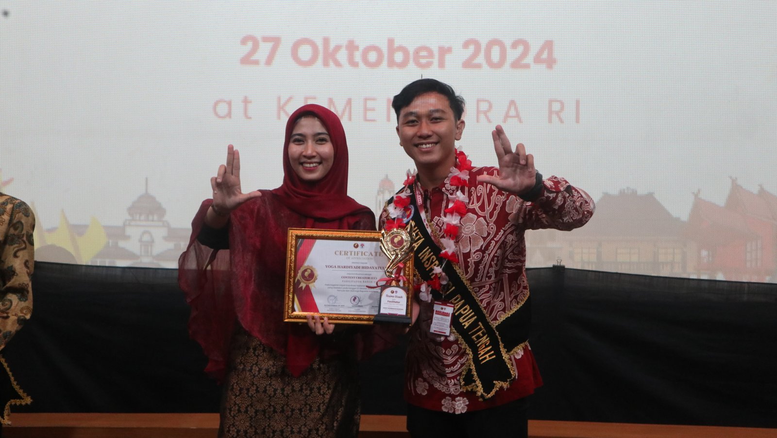 Mahasiswa Arsitektur Raih Penghargaan di KEMENPORA RI Sebagai Fasilitator Content Creator Duta Inspirasi Indonesia