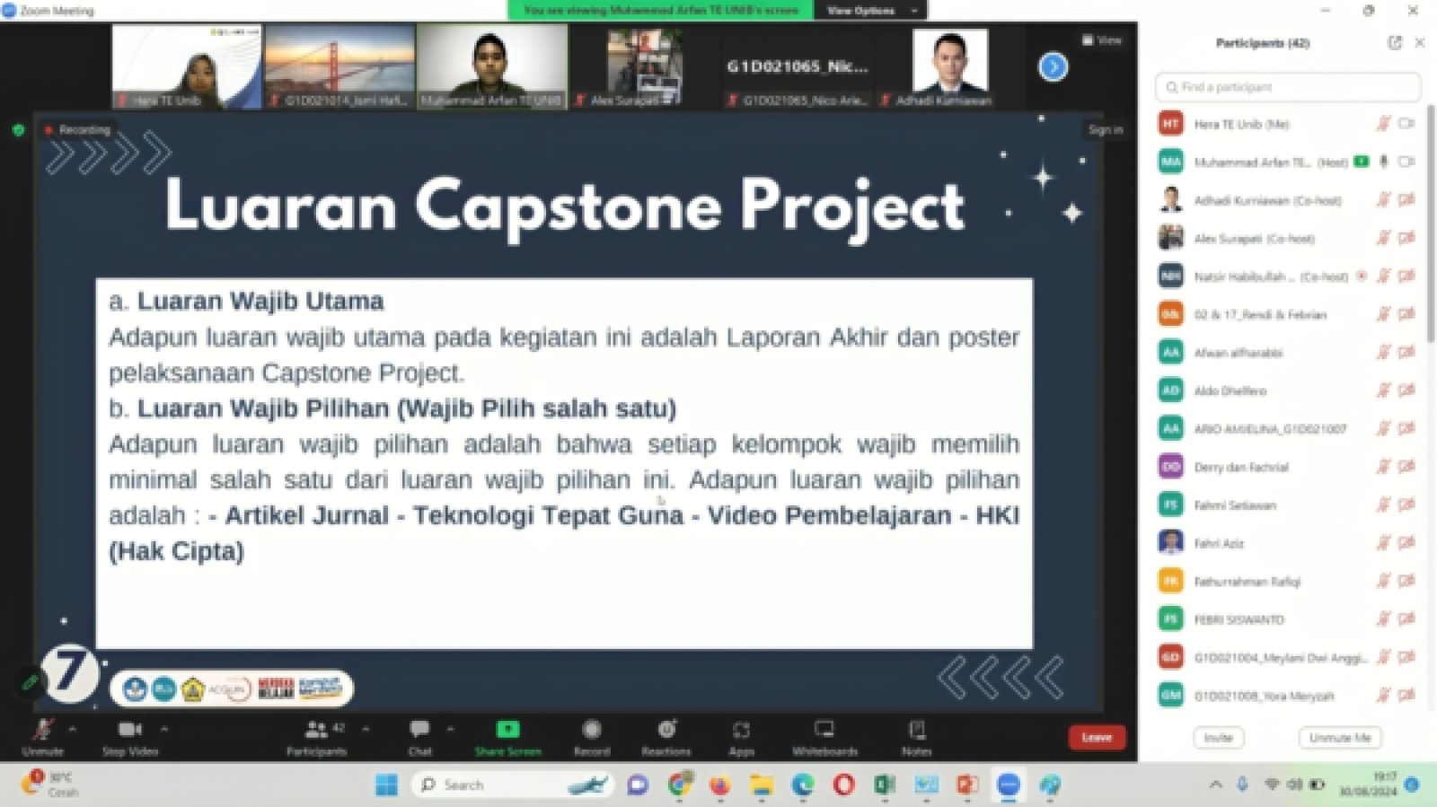 Prodi Teknik Elektro Adakan Sosialisasi Capstone Project