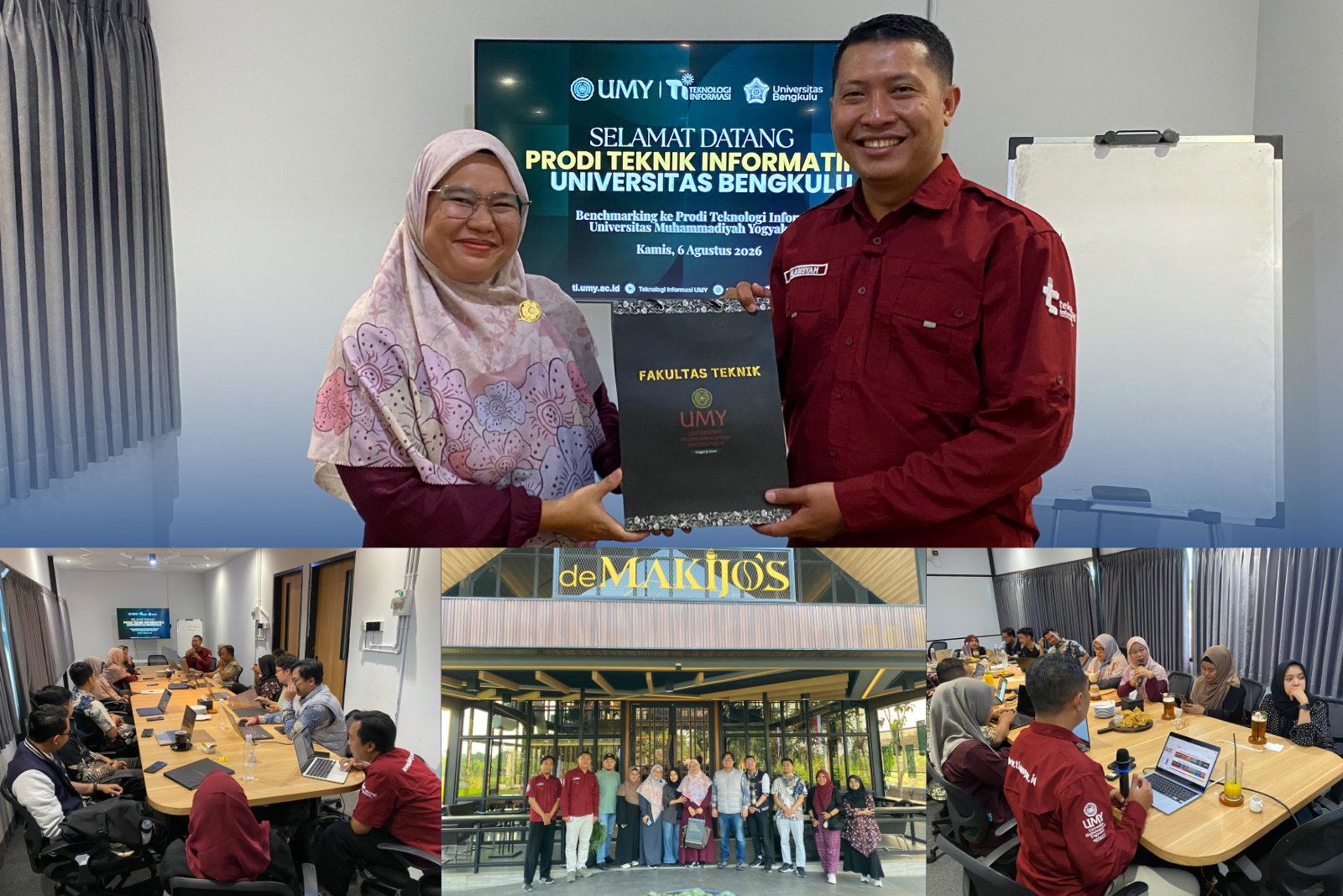 Program Studi Informatika FT UNIB Laksanakan Benchmarking Bersama Program Studi Teknologi Informasi UMY