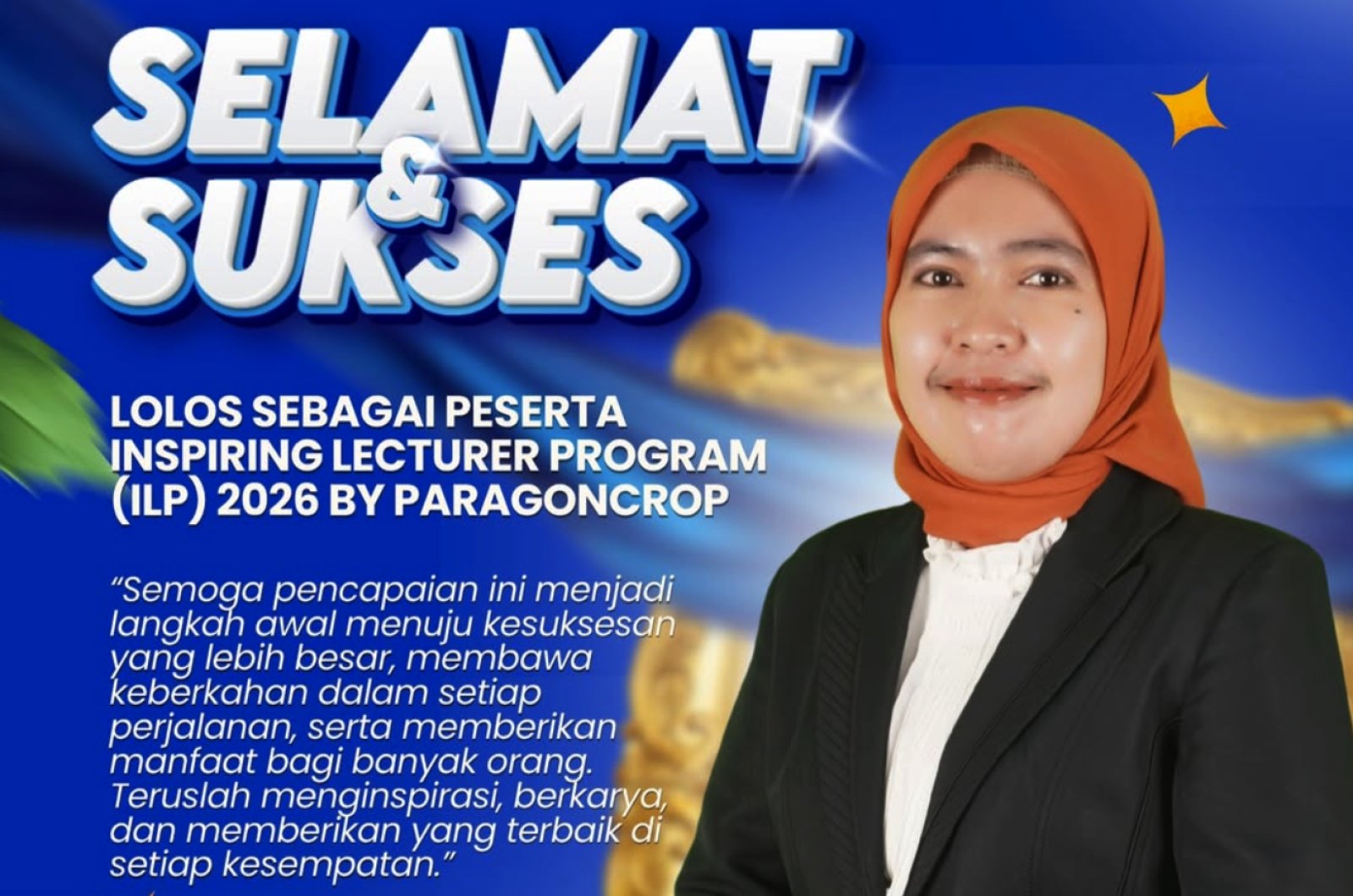 Dosen Sistem Informasi Lolos Sebagai Peserta Inspiring Lecturer Program 2026 by ParagonCorp