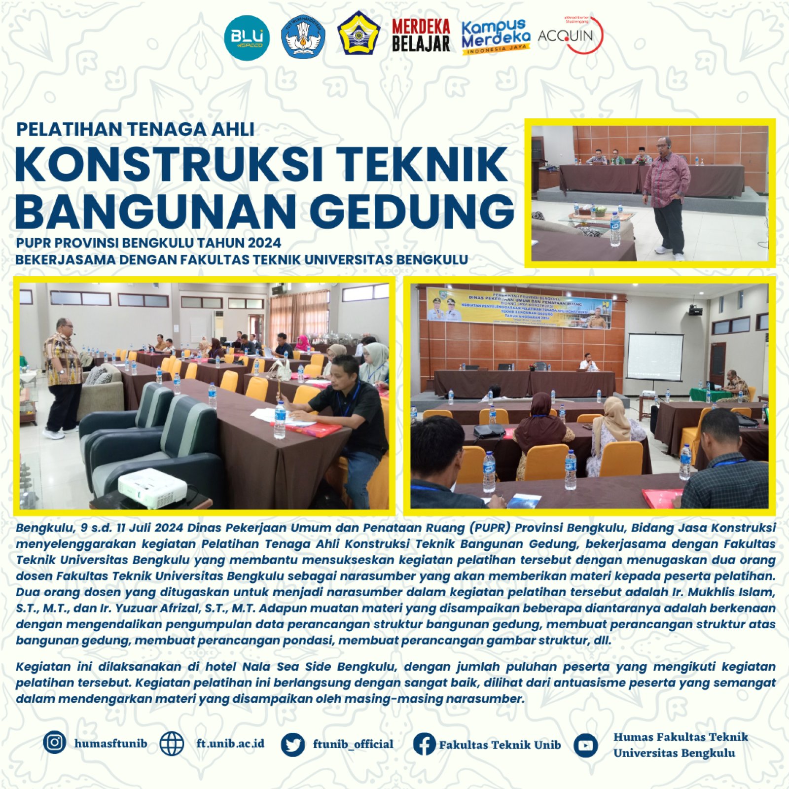 PELATIHAN TENAGA AHLI KONTRUKSI TEKNIK BANGUNAN GEDUNG