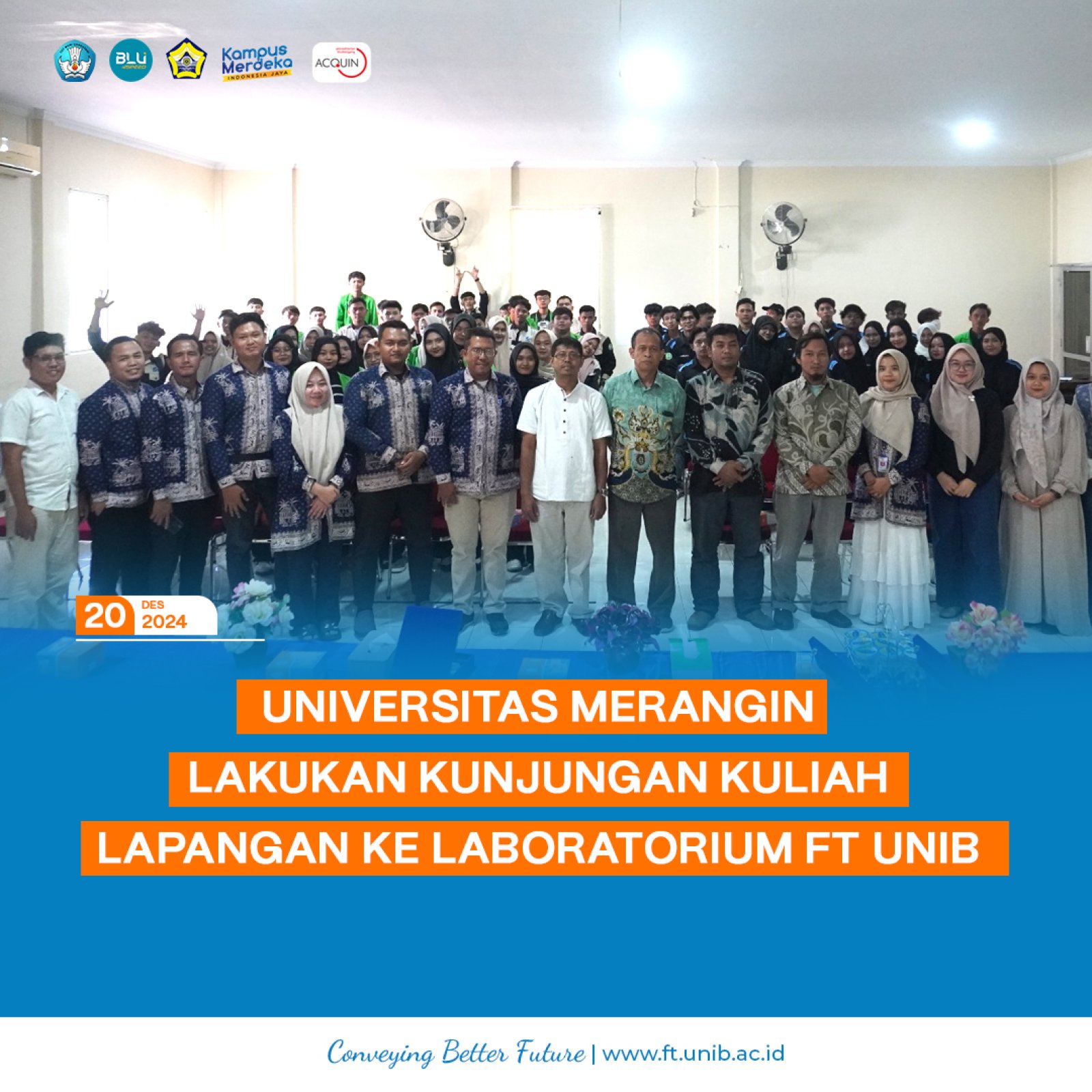 Kunjungan Kuliah Lapangan: Prodi Sistem Informasi dan Prodi Informatika Universitas Merangin Jambi ke FT UNIB