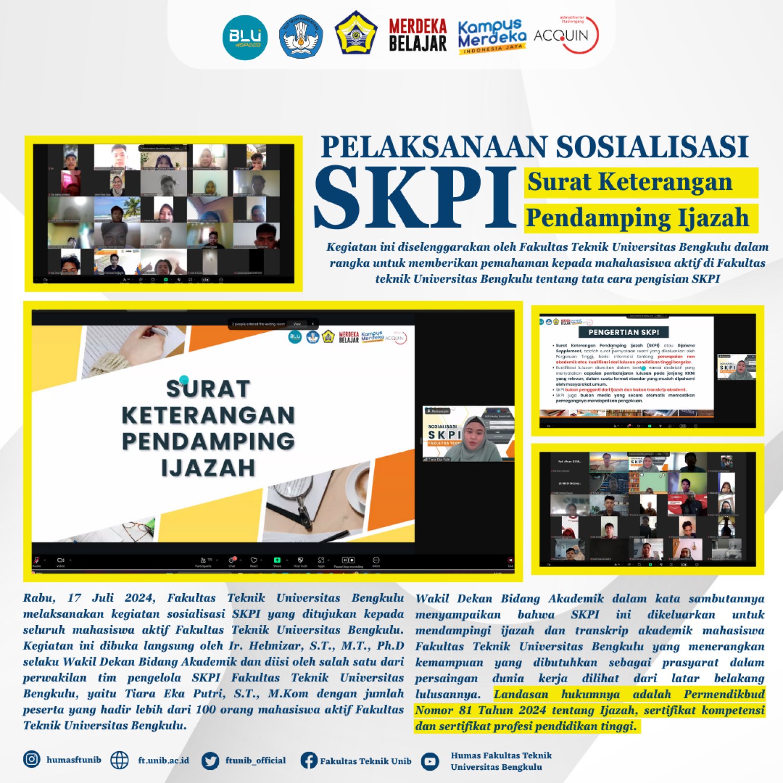 SOSIALISASI SURAT KETERANGAN PENDAMPING IJAZAH (SKPI)