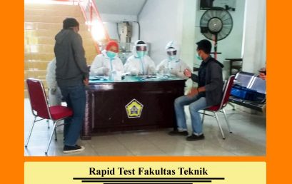 Rapid Test dan Penyemprotan Gedung Fakultas Teknik Universitas Bengkulu