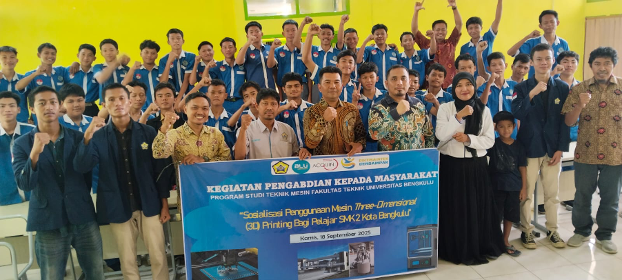 Dosen Teknik Mesin Melaksanakan Pengabdian Kepada Masyarakat Bertemakan Three-Dimensional (3D) Printing Bagi pelajar SMK Dosen Teknik Mesin Melaksanakan Pengabdian Kepada Masyarakat Bertemakan Three-Dimensional (3D) Printing Bagi pelajar SMK